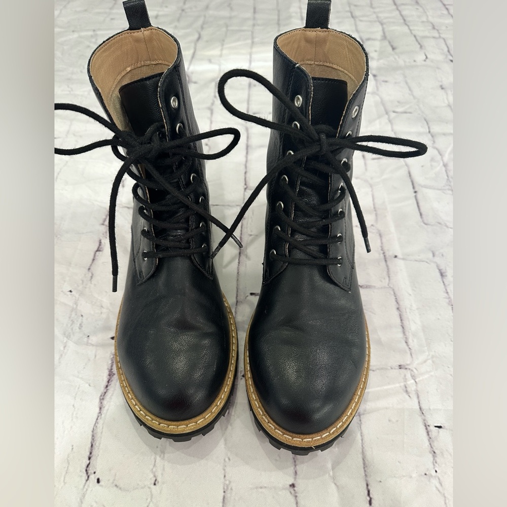 VICI Faux Leather Lace Up Boots - Size 9